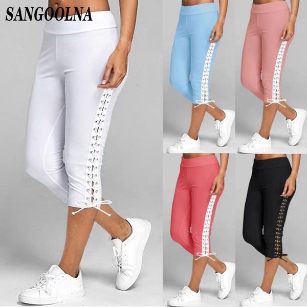 women's pants & capris woman casual solid color female summer 2021 mid waist elastic bandage straight calf-length, Black;white
women's pants & capris woman casual solid color female summer 2021 mid waist elastic bandage straight calf-length, Black;white