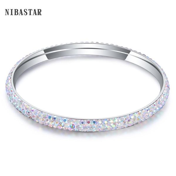 3 row cz crystal pave 316l stainless steel bracelets bangles for women jewelry, Black
3 row cz crystal pave 316l stainless steel bracelets bangles for women jewelry, Black