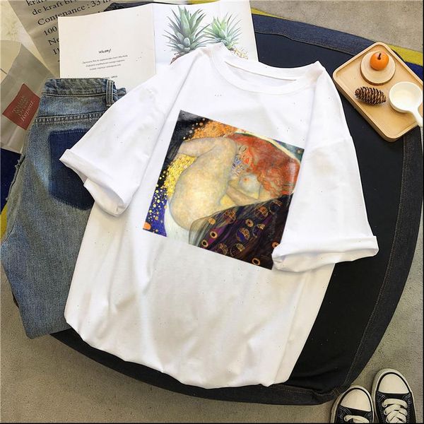 summer sweet lady harajuku women t shirt gustav klimt oil painting aesthetics pattern print fashion casual art retro loose, White
summer sweet lady harajuku women t shirt gustav klimt oil painting aesthetics pattern print fashion casual art retro loose, White