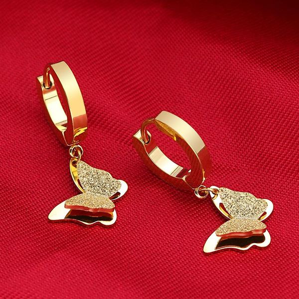 earring for women rose gold frosted butterfly earring korean stainless steel fall piercing jewelry for women accessories, Golden;silver
earring for women rose gold frosted butterfly earring korean stainless steel fall piercing jewelry for women accessories, Golden;silver