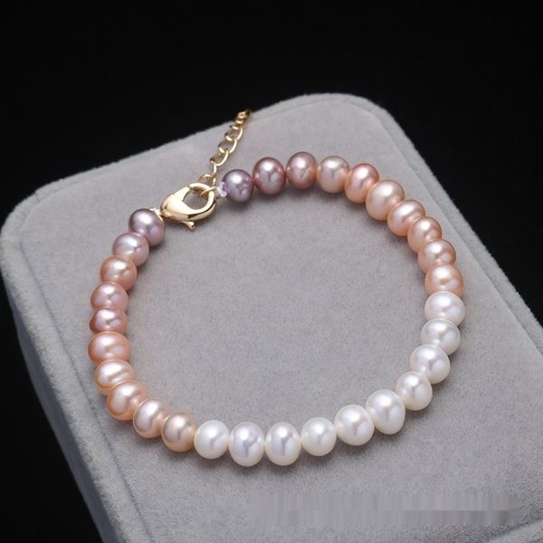 korean fashion and simple natural freshwater bracelet bracelet pearl strong light pearl string nearly round beads and adjustable jewelry npw, Golden;silver
korean fashion and simple natural freshwater bracelet bracelet pearl strong light pearl string nearly round beads and adjustable jewelry npw, Golden;silver