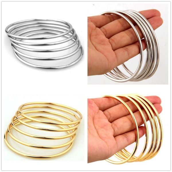 link, chain 5pcs/set fashion jewelry stainless steel silver color gold round bangle girl women bracelet christmas gift inner dia 68mm, Black
link, chain 5pcs/set fashion jewelry stainless steel silver color gold round bangle girl women bracelet christmas gift inner dia 68mm, Black