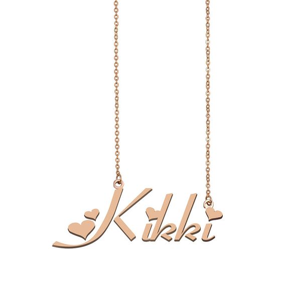 kikki name necklaces pendant custom personalized for women girls children friends mothers gifts 18k gold plated stainless steel, Silver
kikki name necklaces pendant custom personalized for women girls children friends mothers gifts 18k gold plated stainless steel, Silver