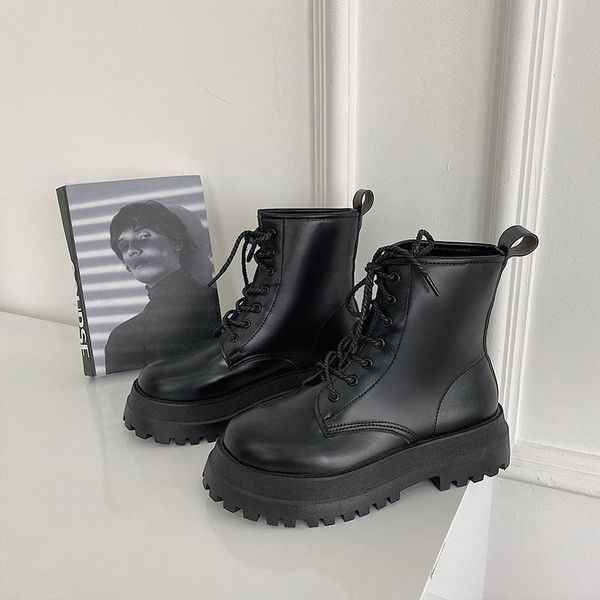 lace up boots flat heel brand women's shoes boots-women winter footwear round toe fashion autumn rock ladies ankle lolita 2021, Black
lace up boots flat heel brand women's shoes boots-women winter footwear round toe fashion autumn rock ladies ankle lolita 2021, Black