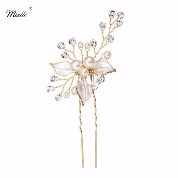 miallo fancy wedding hair clips floral pearl beaded hair stick flower crystal bridal hairpins accessories, Golden;silver
miallo fancy wedding hair clips floral pearl beaded hair stick flower crystal bridal hairpins accessories, Golden;silver