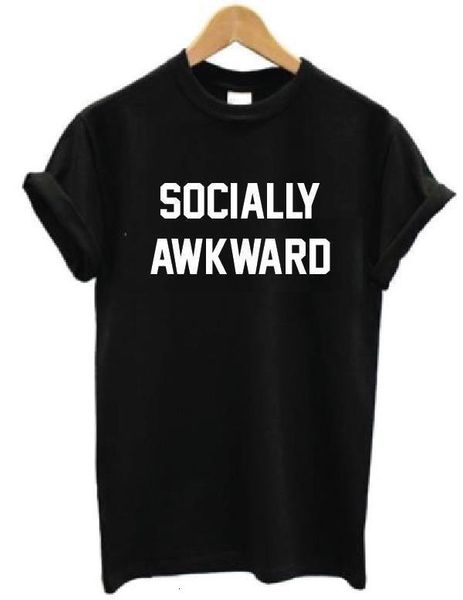 socially awkward letters print women t shirt cotton casual funny shirt for lady black white tee hipster z-207
socially awkward letters print women t shirt cotton casual funny shirt for lady black white tee hipster z-207
