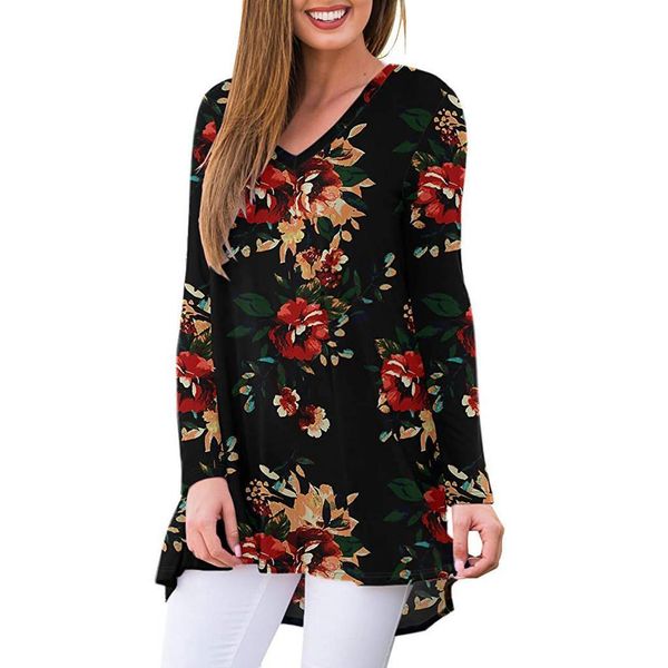 blouses woman 2021 elegant ladies casual floral print long sleeve v neck loose shirts blouse blusas mujer de moda, White
blouses woman 2021 elegant ladies casual floral print long sleeve v neck loose shirts blouse blusas mujer de moda, White