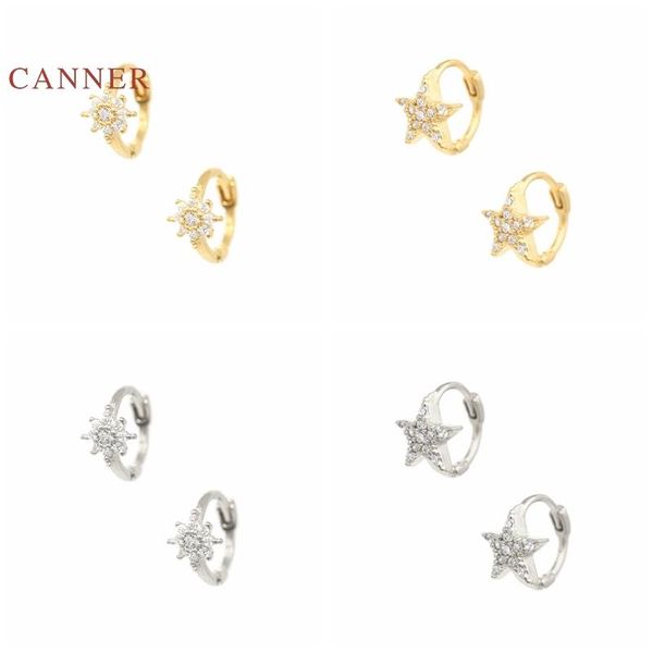 hoop & huggie canner real 925 sterling silver earrings for women snowflake pentagram hoops diamond korean gold jewelry pendientes, Golden;silver
hoop & huggie canner real 925 sterling silver earrings for women snowflake pentagram hoops diamond korean gold jewelry pendientes, Golden;silver