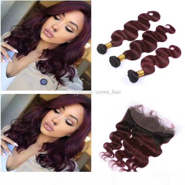 dark root ombre 1b 99j burgundy two tone human hair weft bundles with full frontals wine red ombre hair weaves with frontal closure, Black;brown
dark root ombre 1b 99j burgundy two tone human hair weft bundles with full frontals wine red ombre hair weaves with frontal closure, Black;brown