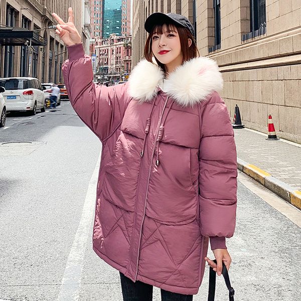 women winter jacket 2019 new arrival female hooded with fur collar parka cotton down jackets autumn padded overcoat 
women winter jacket 2019 new arrival female hooded with fur collar parka cotton down jackets autumn padded overcoat