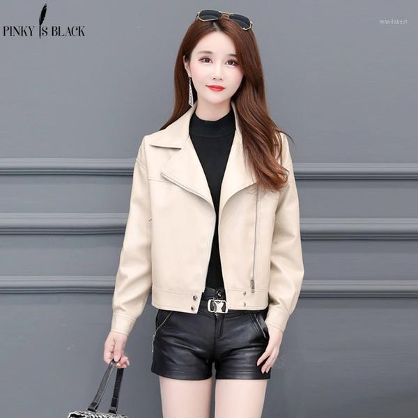 pinkyisblack new spring autumn faux leather jacket women zipper basic coat turn-down collar loose motorcycle jacket with belt1, Black
pinkyisblack new spring autumn faux leather jacket women zipper basic coat turn-down collar loose motorcycle jacket with belt1, Black