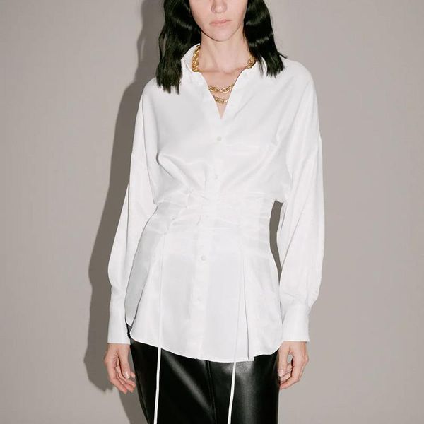 women ladies long sleeve turn down collar crop white shirts solid lace-up blouses women elegant
women ladies long sleeve turn down collar crop white shirts solid lace-up blouses women elegant