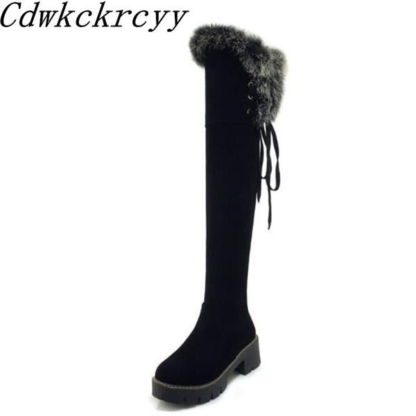 women boots winter new style europe america cashmere boots 's hair suede coarse heel side zipper round head winter, Black
women boots winter new style europe america cashmere boots 's hair suede coarse heel side zipper round head winter, Black