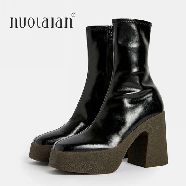 2020 fashion ankle for women platform high heels shoes woman autumn winter female boots c0129, Black
2020 fashion ankle for women platform high heels shoes woman autumn winter female boots c0129, Black