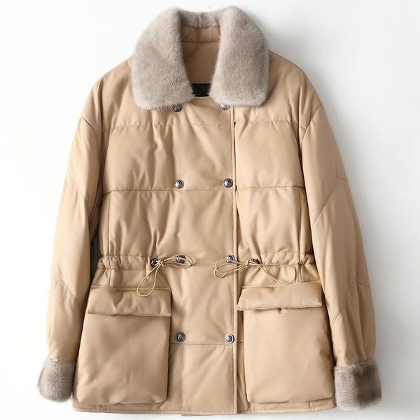2021 winter fashion women's fur collar genuine leather coat sheepskin real leather jackets c8491, Black
2021 winter fashion women's fur collar genuine leather coat sheepskin real leather jackets c8491, Black