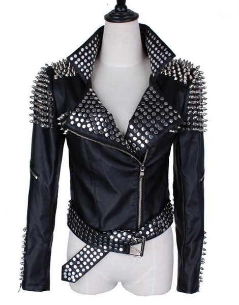 leather jacket women punk rivets studded motorcycle leather spiked jackets 2017 spring classic heavy metal rivets1, Black
leather jacket women punk rivets studded motorcycle leather spiked jackets 2017 spring classic heavy metal rivets1, Black
