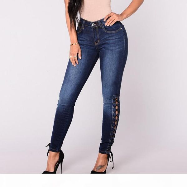 wholesale-parkside wind women jeans hollow out cross strap bandage pencil pants lace up hole tight ripped jeans female kwa0387-5, Blue
wholesale-parkside wind women jeans hollow out cross strap bandage pencil pants lace up hole tight ripped jeans female kwa0387-5, Blue