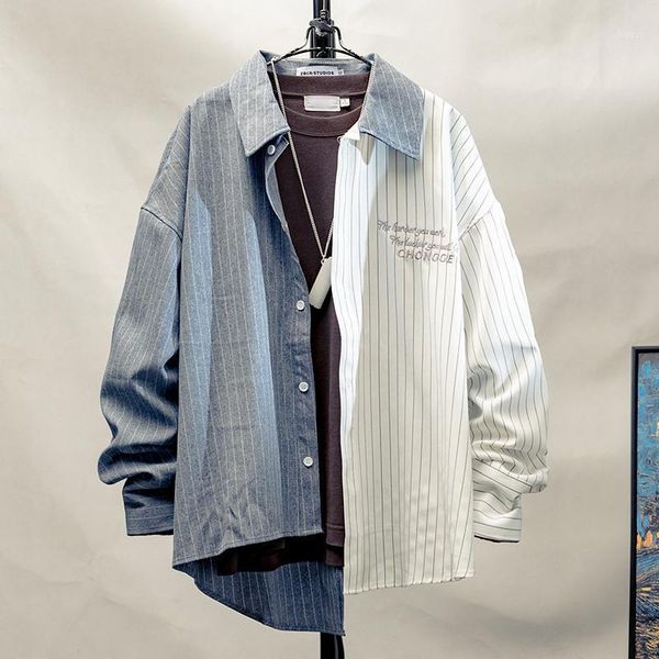 fashion trend shirt men's long sleeve striped baggy design casual shirts camisas de hombre men clothing bc50cs1, White;black
fashion trend shirt men's long sleeve striped baggy design casual shirts camisas de hombre men clothing bc50cs1, White;black