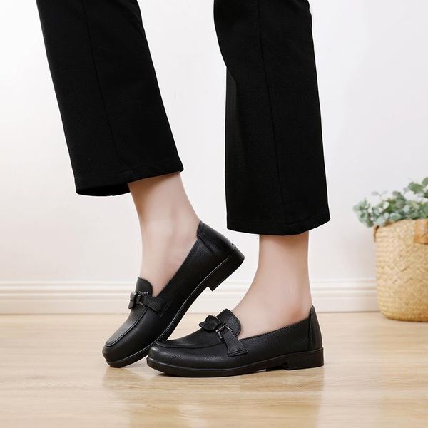 fashion autumn new ladies soft bottom black work shoes ladies casual black comfortable non-slip shoes1