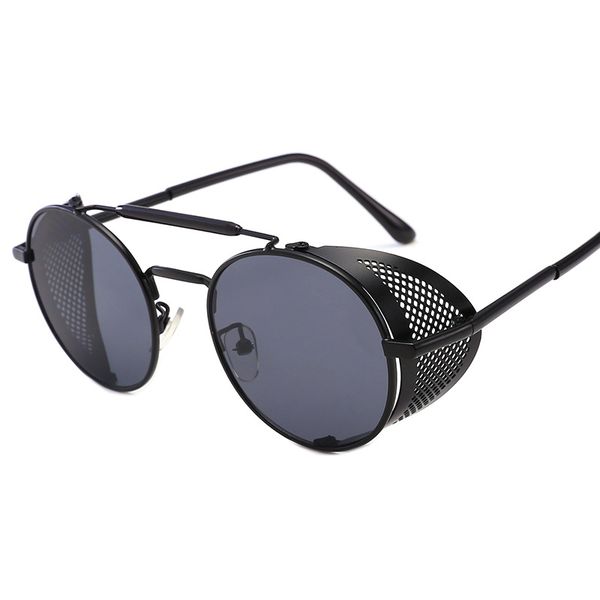luxury designer steampunk sunglasses for men women side shield round steam punk vintage glasses shades hip hop jewelry fashion accessories, White;black
luxury designer steampunk sunglasses for men women side shield round steam punk vintage glasses shades hip hop jewelry fashion accessories, White;black