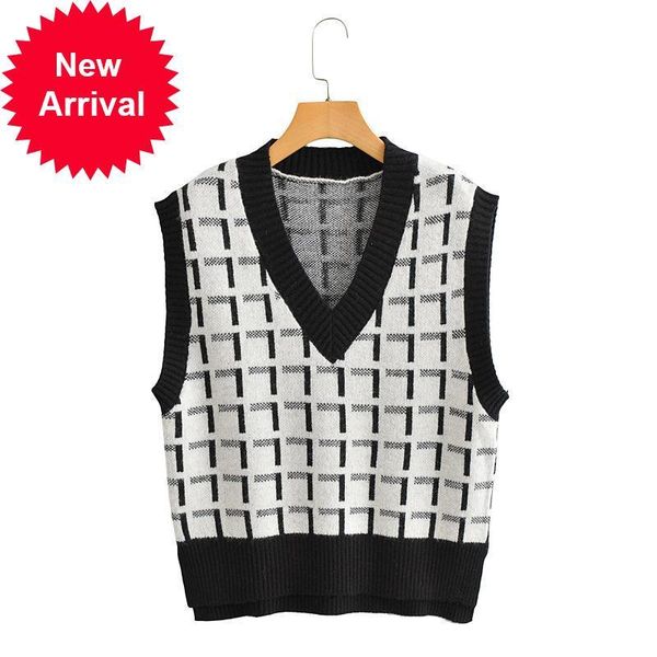 2021 new autumn new casual chess women's versatile sweater comfortable retro mesh vest with sleeveless v-neck waistcoat o9zd, White;black
2021 new autumn new casual chess women's versatile sweater comfortable retro mesh vest with sleeveless v-neck waistcoat o9zd, White;black