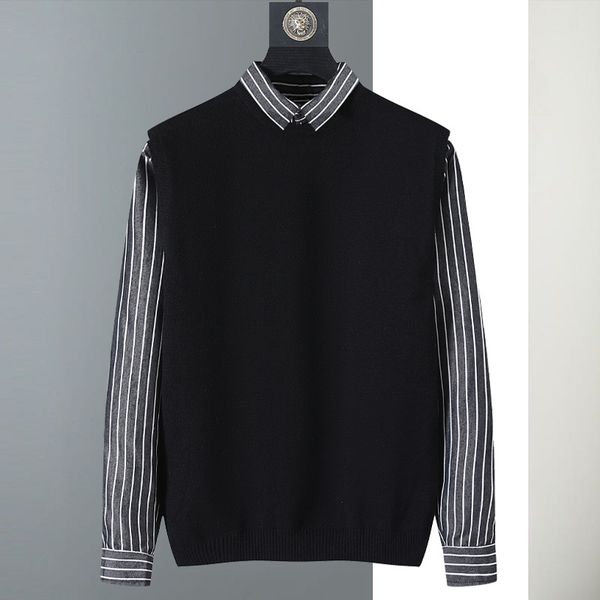 men sweater fashion fake two sweaters england style men slim shirt collar sweater mens designers sweaters 4 styles size -3xl, White;black
men sweater fashion fake two sweaters england style men slim shirt collar sweater mens designers sweaters 4 styles size -3xl, White;black