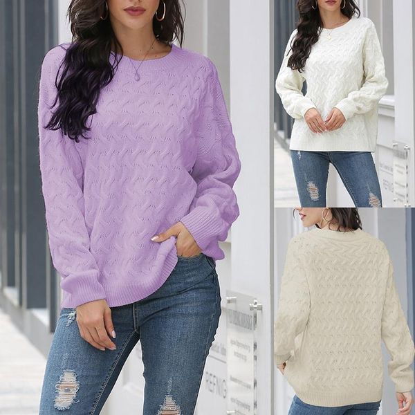 women's sweaters wave pattern outer wear solid color round neck pullover autumn and winter loose fashion sweater ladies, White;black
women's sweaters wave pattern outer wear solid color round neck pullover autumn and winter loose fashion sweater ladies, White;black