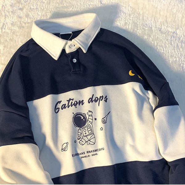 polo shirt korean youth long t-shirt autumn student sweater loose style trend kong hong high and men sleeve women street wtowd, Black
polo shirt korean youth long t-shirt autumn student sweater loose style trend kong hong high and men sleeve women street wtowd, Black