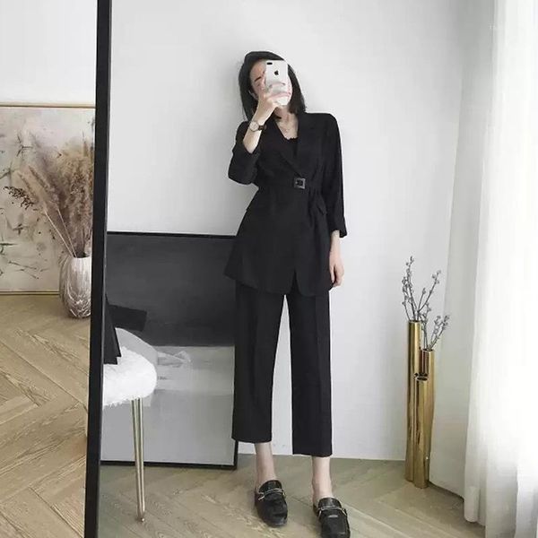 small suit jacket women 2020 spring and autumn two-piece casual temperament fashion nine-point pants two-piece women's clothes1, White
small suit jacket women 2020 spring and autumn two-piece casual temperament fashion nine-point pants two-piece women's clothes1, White