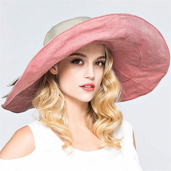 xthree reversible summer hat for women superlarge brim beach cap sun hat female england style 201015, Blue;gray
xthree reversible summer hat for women superlarge brim beach cap sun hat female england style 201015, Blue;gray