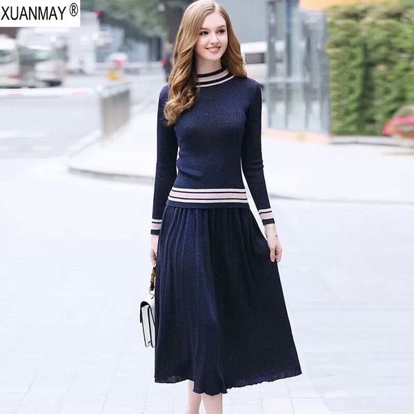 autumn knit sweater skirts up and down two-piece vintage style long-sleeved pullover sweater and skirt autumn women's suit x0923, Gray
autumn knit sweater skirts up and down two-piece vintage style long-sleeved pullover sweater and skirt autumn women's suit x0923, Gray