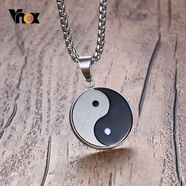 vnox pendant chinese yinyang bagua balance necklaces stanless steel women men taoism religious jewelry with 24" box chain 201013, Silver
vnox pendant chinese yinyang bagua balance necklaces stanless steel women men taoism religious jewelry with 24" box chain 201013, Silver