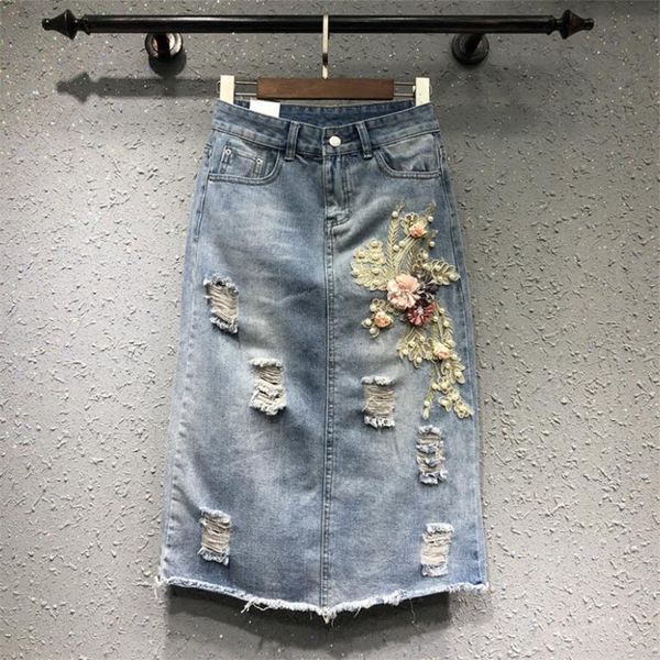 new industry heavy frizzy flower skirt high fashion waistband women hole hip package a line of jeans plus size 5xl q334 uqo9, Black
new industry heavy frizzy flower skirt high fashion waistband women hole hip package a line of jeans plus size 5xl q334 uqo9, Black
