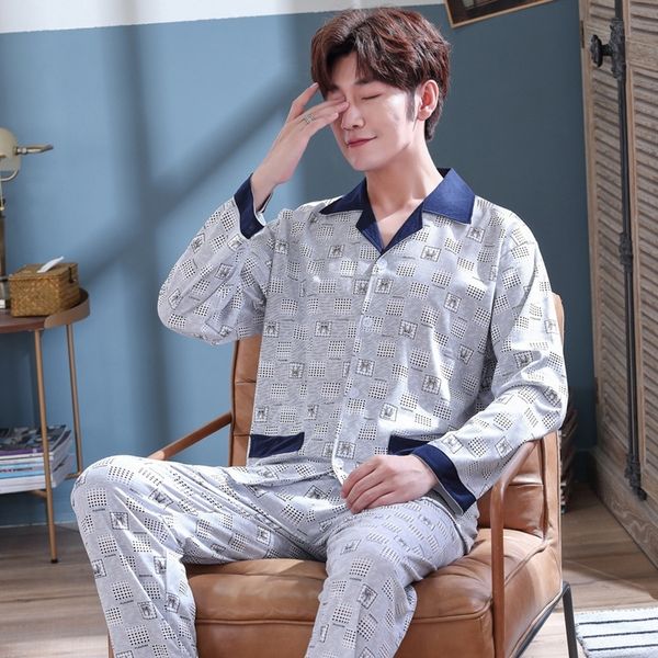 mens pajamas men sleepwear cotton pajama set spring autumn pijama hombre mens sleepwear striped sleep wear pyjamas plus size y200422, Black;brown
mens pajamas men sleepwear cotton pajama set spring autumn pijama hombre mens sleepwear striped sleep wear pyjamas plus size y200422, Black;brown