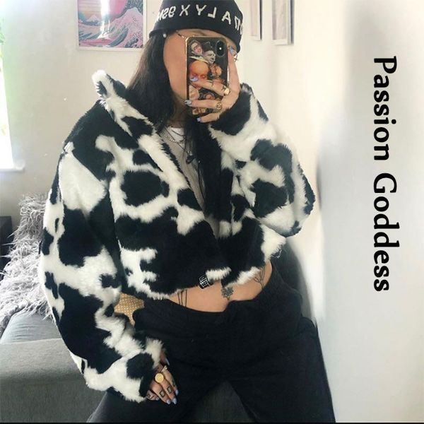 harajuku cute women plush jackets winter warm cow polka dot fluffy jacket oversized fluffy cozy outerwear fuzzy crop jacket1, Black;brown
harajuku cute women plush jackets winter warm cow polka dot fluffy jacket oversized fluffy cozy outerwear fuzzy crop jacket1, Black;brown