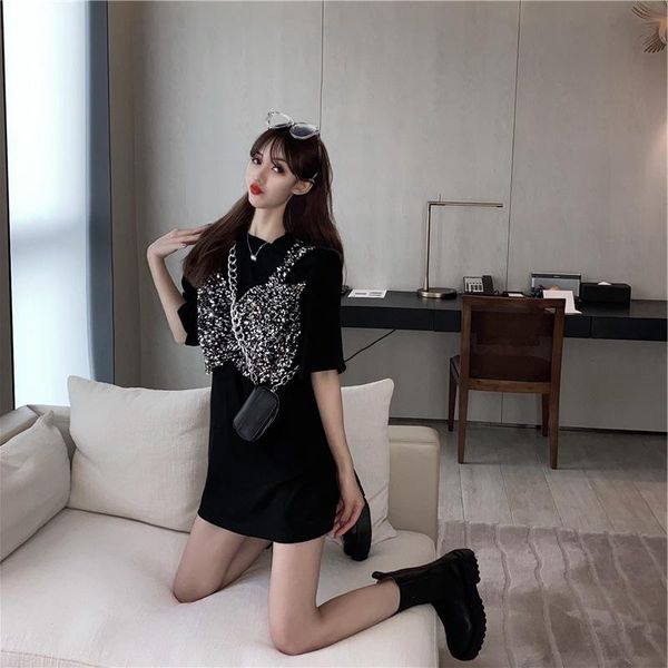 hong kong style summer new style simple fashion loose slimming laziness wind mock two-piece sequin vest t-shirt female, White
hong kong style summer new style simple fashion loose slimming laziness wind mock two-piece sequin vest t-shirt female, White