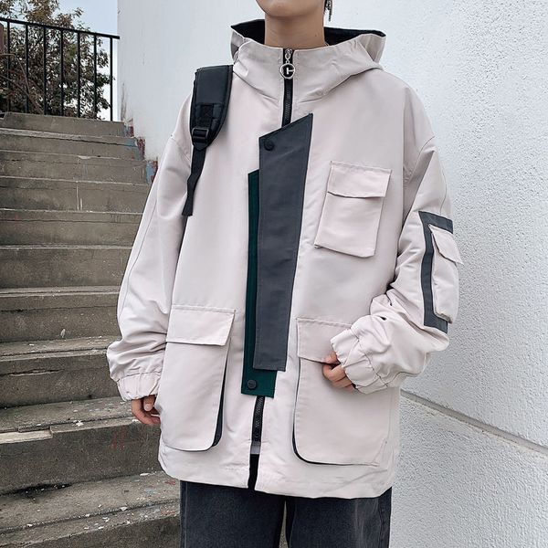 privathinker men's plus size safari style jackets hip hop patchwork men casual korean loose coats autumn male outerwear 201105, Black;brown
privathinker men's plus size safari style jackets hip hop patchwork men casual korean loose coats autumn male outerwear 201105, Black;brown
