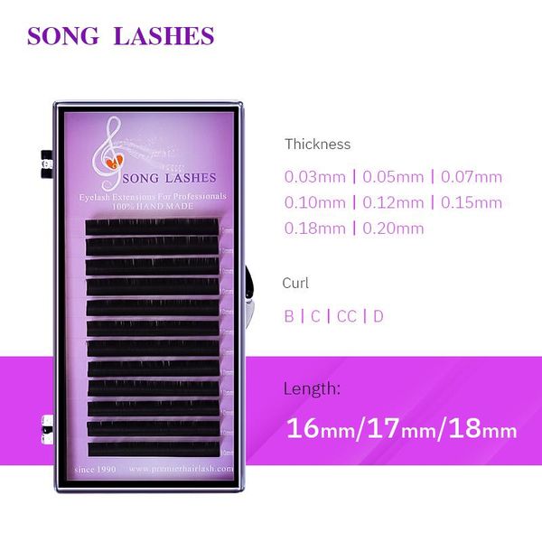 song lashes wholesale price eyelash extensions for salon soft thin tip ength 16.17.18.19.20 mm eyelash extension lash
song lashes wholesale price eyelash extensions for salon soft thin tip ength 16.17.18.19.20 mm eyelash extension lash