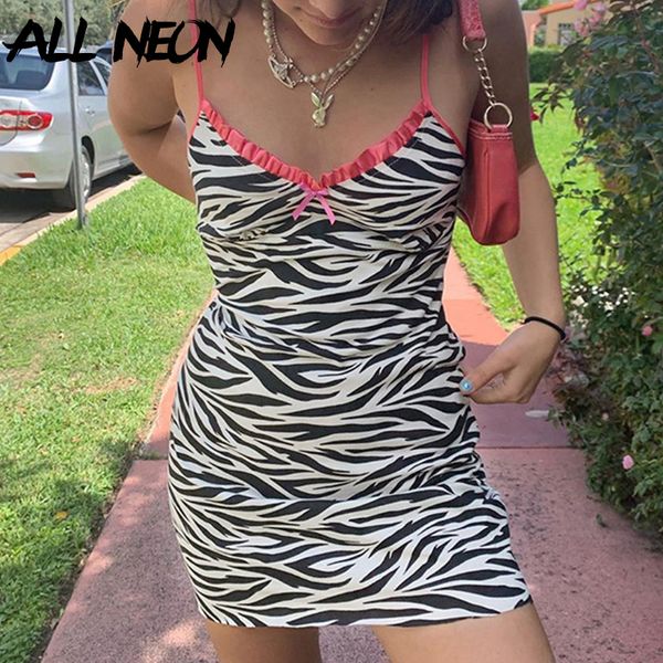allneon e-girl zebra printing spaghetti strap patchwork cami dresses y2k sweet bow front backless bodycon mini dress party wear, White
allneon e-girl zebra printing spaghetti strap patchwork cami dresses y2k sweet bow front backless bodycon mini dress party wear, White