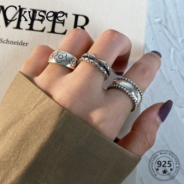 ckysee fashion 925 sterling silver flower design rings for women original fine jewelry charms adjustable q1219, Golden;silver
ckysee fashion 925 sterling silver flower design rings for women original fine jewelry charms adjustable q1219, Golden;silver