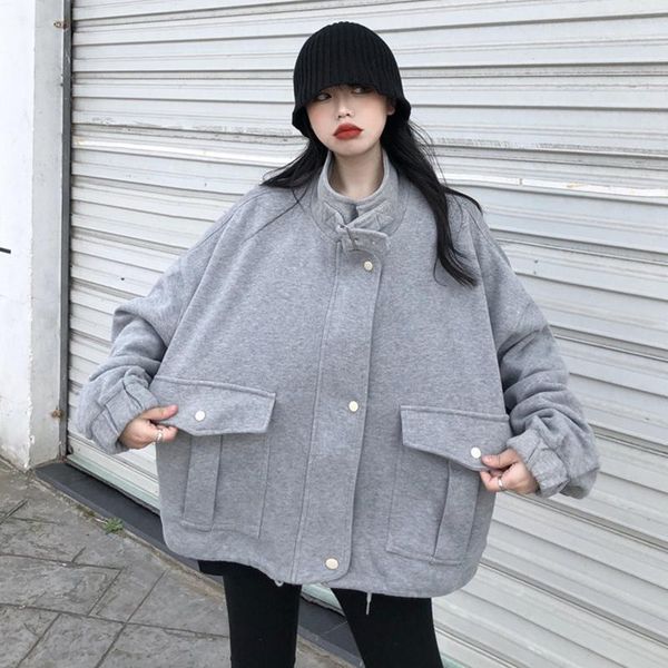 gray, fleece lining casual coat for women autumn and winter all-matching new loose korean style long sleeve bfstyle salt sweater1, Black;brown
gray, fleece lining casual coat for women autumn and winter all-matching new loose korean style long sleeve bfstyle salt sweater1, Black;brown