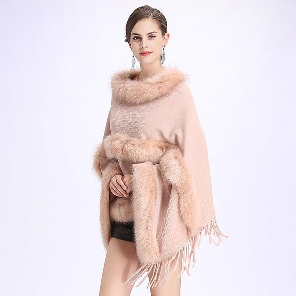 women's fur & faux autumn/winter fashion knitwear women loose o-neck tassel cloak shawl 2021 trend clothing coat cape, Black
women's fur & faux autumn/winter fashion knitwear women loose o-neck tassel cloak shawl 2021 trend clothing coat cape, Black