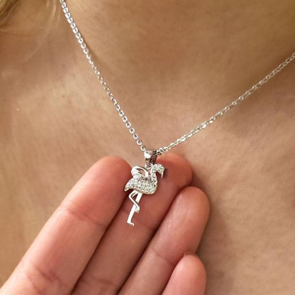 pendant necklaces elegant flamingo necklace wild animal jewelry stainless steel chain crystal bird women friends gifts, Silver
pendant necklaces elegant flamingo necklace wild animal jewelry stainless steel chain crystal bird women friends gifts, Silver
