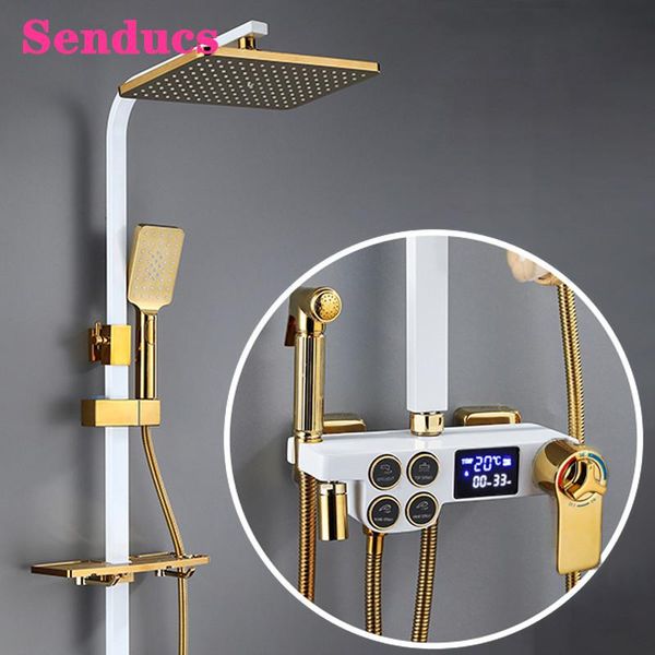 bathroom shower sets thermostatic set senducs temperature display system with abs raifall head digital
bathroom shower sets thermostatic set senducs temperature display system with abs raifall head digital
