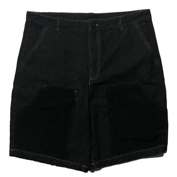 2021 New Summer Velvet Pocket Stitching Hip Hop Men Women Trend Ultra-hot Shorts Loose Jeans CXQS, Blue 
2021 New Summer Velvet Pocket Stitching Hip Hop Men Women Trend Ultra-hot Shorts Loose Jeans CXQS, Blue