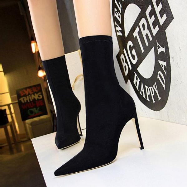boots 315-1 simple women's thin heel super high nightclub slim pointed elastic boots1, Black
boots 315-1 simple women's thin heel super high nightclub slim pointed elastic boots1, Black