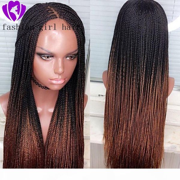 long ombre brown braiding hair synthetic lace front wig two tone dark brown box braids wigs for black women glueless lace wig, Black;brown
long ombre brown braiding hair synthetic lace front wig two tone dark brown box braids wigs for black women glueless lace wig, Black;brown