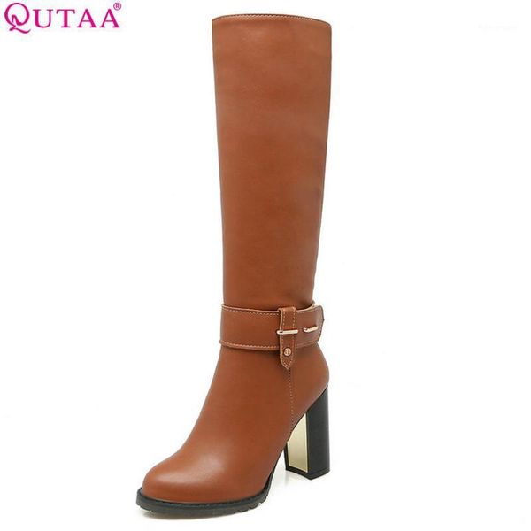 boots qutaa western style pu leather 2021 square high heel zipper knee women shoe motorcycle riding boot size 34-431, Black
boots qutaa western style pu leather 2021 square high heel zipper knee women shoe motorcycle riding boot size 34-431, Black