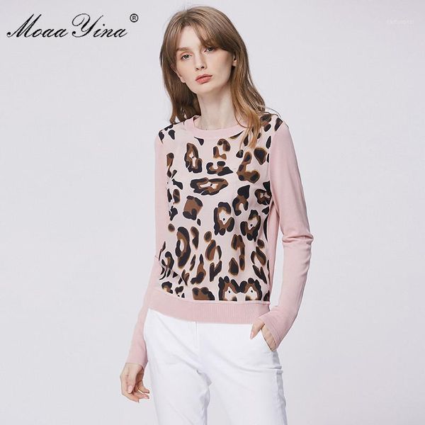 women's sweaters moaayina fashion spring autumn long sleeve knitting elegant leopard print silk wool sweater pullovers1, White;black
women's sweaters moaayina fashion spring autumn long sleeve knitting elegant leopard print silk wool sweater pullovers1, White;black