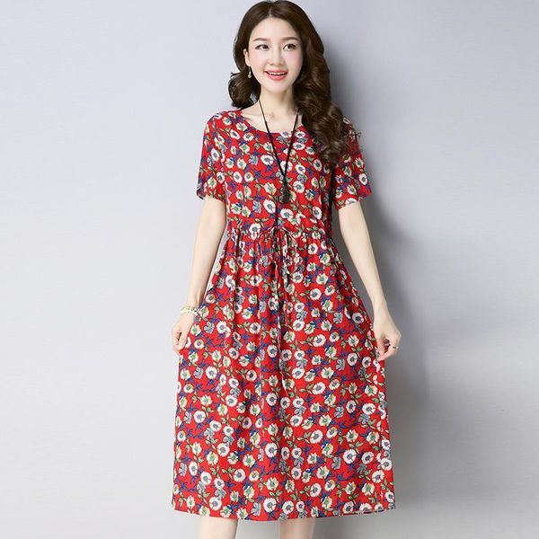 summer floral printed cotton linen dress 2020 new sweet women o neck ladies dresses short sleeve vestidos femininos midi dresses, Black;gray
summer floral printed cotton linen dress 2020 new sweet women o neck ladies dresses short sleeve vestidos femininos midi dresses, Black;gray